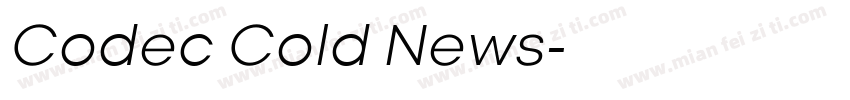 Codec Cold News字体转换